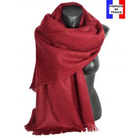 Châle mohair bordeaux fabriqué en France