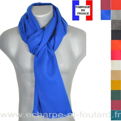 Echarpe acrylique uni 27x200 made in France -14 couleurs