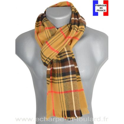 Echarpe tartan beige Hugo