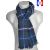 Echarpe tartan bleue Hugo made in France