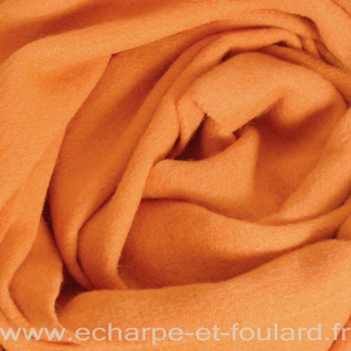 Echarpe en 100% cachemire orange