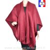 Poncho mohair bordeaux fabriqué en France