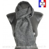 Echarpe mohair gris foncé fabriquée en France