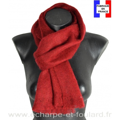 Echarpe mohair bordeaux fabriquée en France