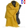 Châle mohair jaune fabriqué en France