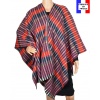 Poncho laine Elixir violet made in France