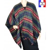 Poncho fin Entracte bleu made in France