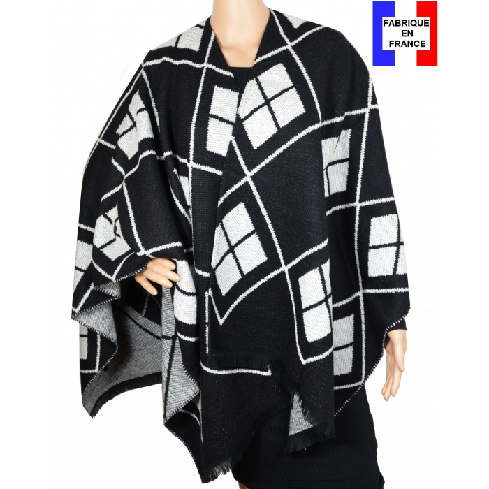 Poncho Anglo noir made in France
