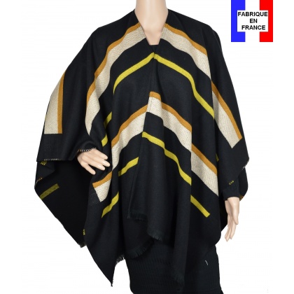 Poncho Animus noir made in France