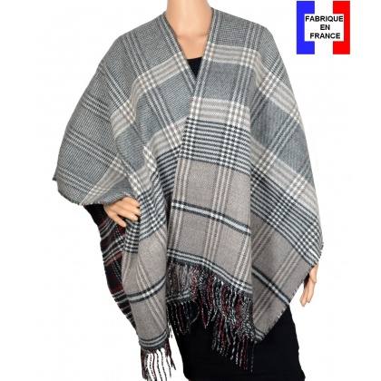 Poncho réversible Papyrus beige made in France