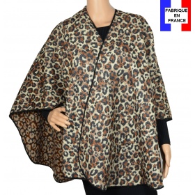 Poncho rond Raja beige made in France