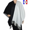 Poncho bicolore noir et blanc made in France