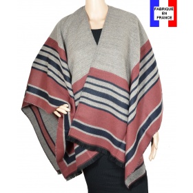 Poncho Arcade rose made in France