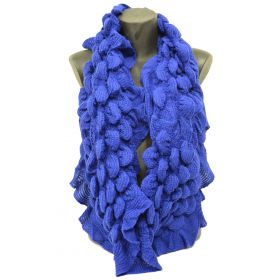 Snood frou frou bleu roi