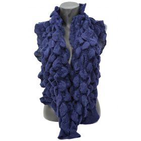 Snood frou frou bleu marine