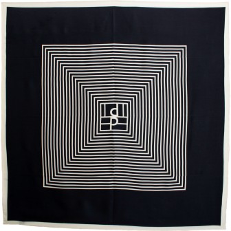 Carré soie noir et blanc