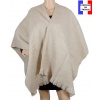 Poncho mohair beige clair fabriqué en France