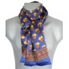 Foulard en soie homme bleu et jaune