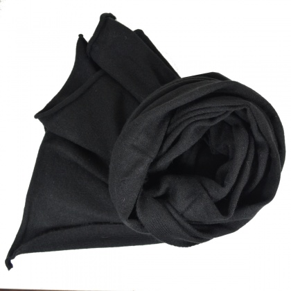 Grande écharpe viscose et cachemire noir