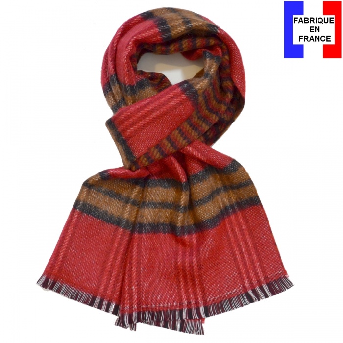 Echarpe Femme Pecan rouge made in France