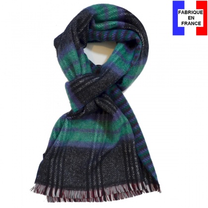 Echarpe Femme Pecan noire et verte made in France