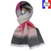 Echarpe acryl. Alexandrin rose et grise made in France