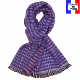 Echarpe mohair Patchouli violette made in France