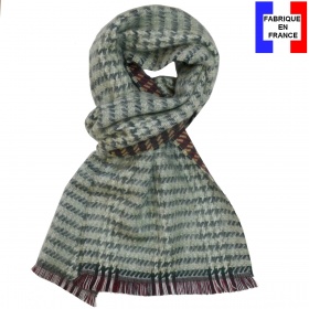 Echarpe mohair Patchouli verte made in France
