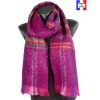 Echarpe mohair Maestro rose made in France