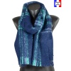 Echarpe mohair Maestro bleue made in France