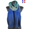 Echarpe mohair Magent bleue made in France