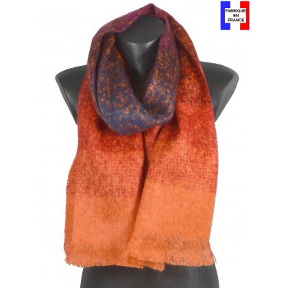 Echarpe mohair Magent rouge made in France