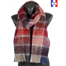 Echarpe mohair rouge made in France