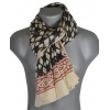 Cheche homme noir et beige frise bordeaux