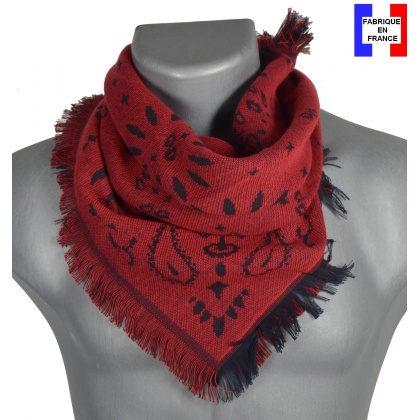 Carré bandana en coton Andana rouge