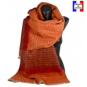 Châle Peps orange made in France