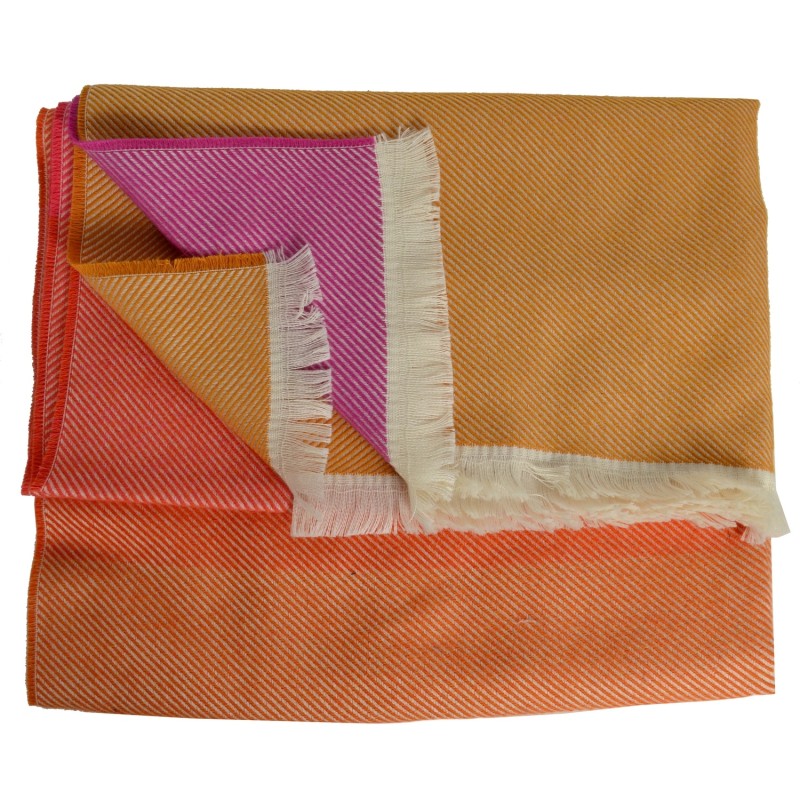 Echarpe mohair Maika orange made in France