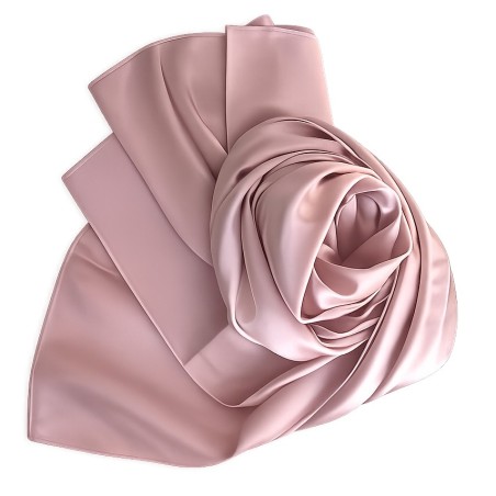 Echarpe en soie rose poudré