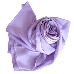 Echarpe en soie mauve