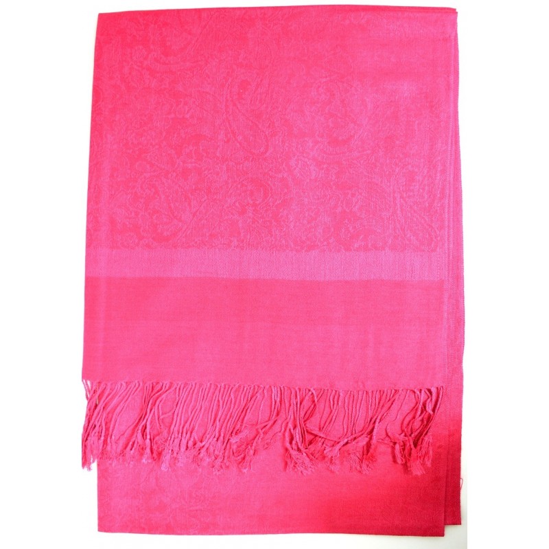 Echarpe type pashmina rose