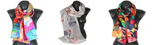 Echarpe motif satin de soie